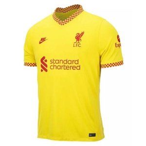 $90 Liverpool FC 20-21 Third Squad Yellow Soccer Jersey Men's Size XXL NWT